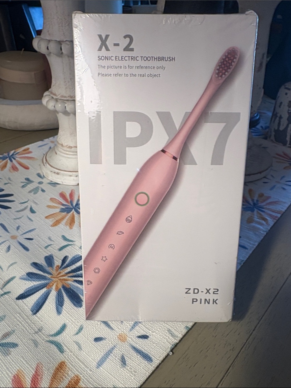 ZD-X2 Pink Sonic Electric Toothbrush - IPX7 Water Resistant